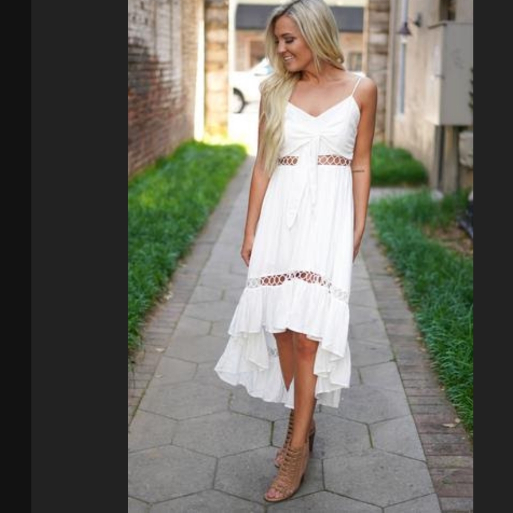 Rosie Daze Boutique white pearl dress
